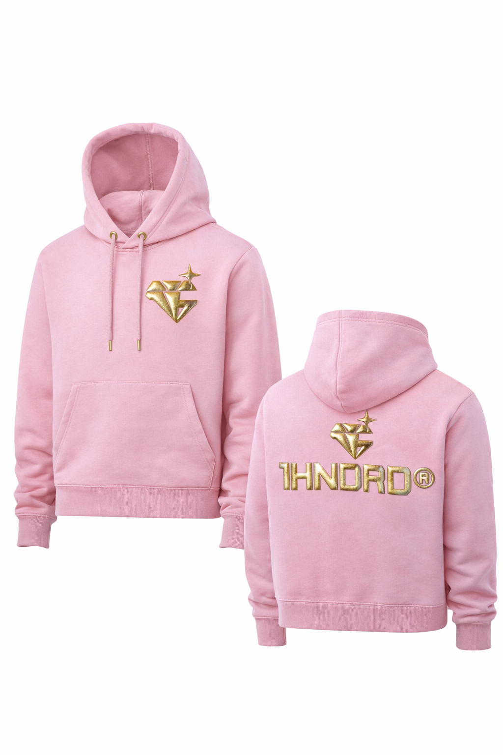 Metallic Gold Pink Hoodie