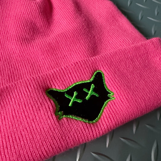 NEON PINK BEANIE