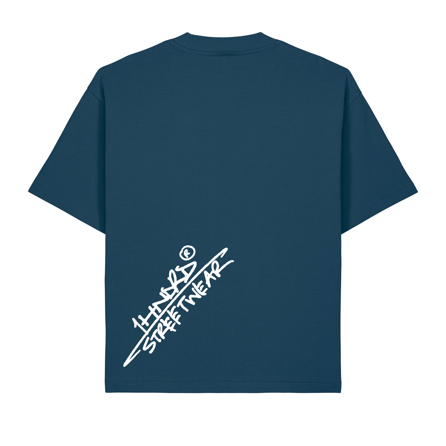 Deep Teal Diagonal Graphic