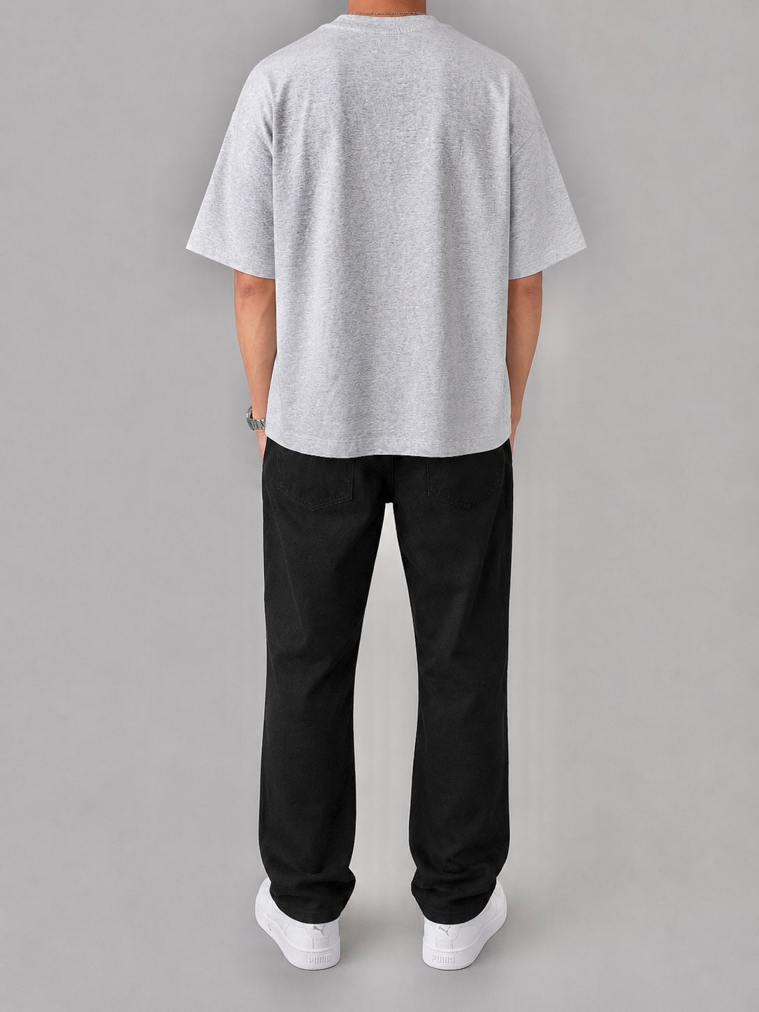 Core Capsule Speckled Grey Boxy Fit T-shirt