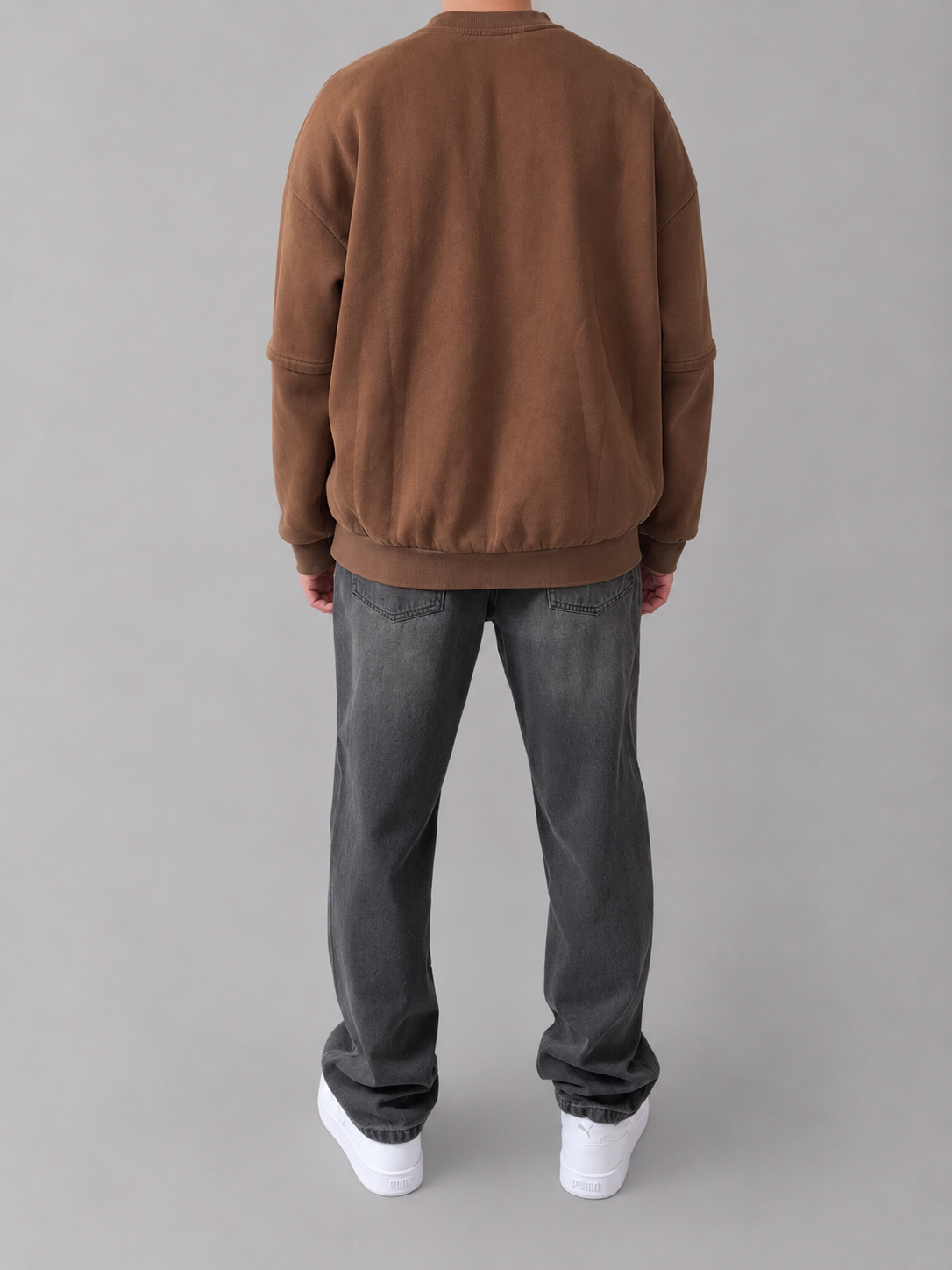 Brown Embroidered Jumper