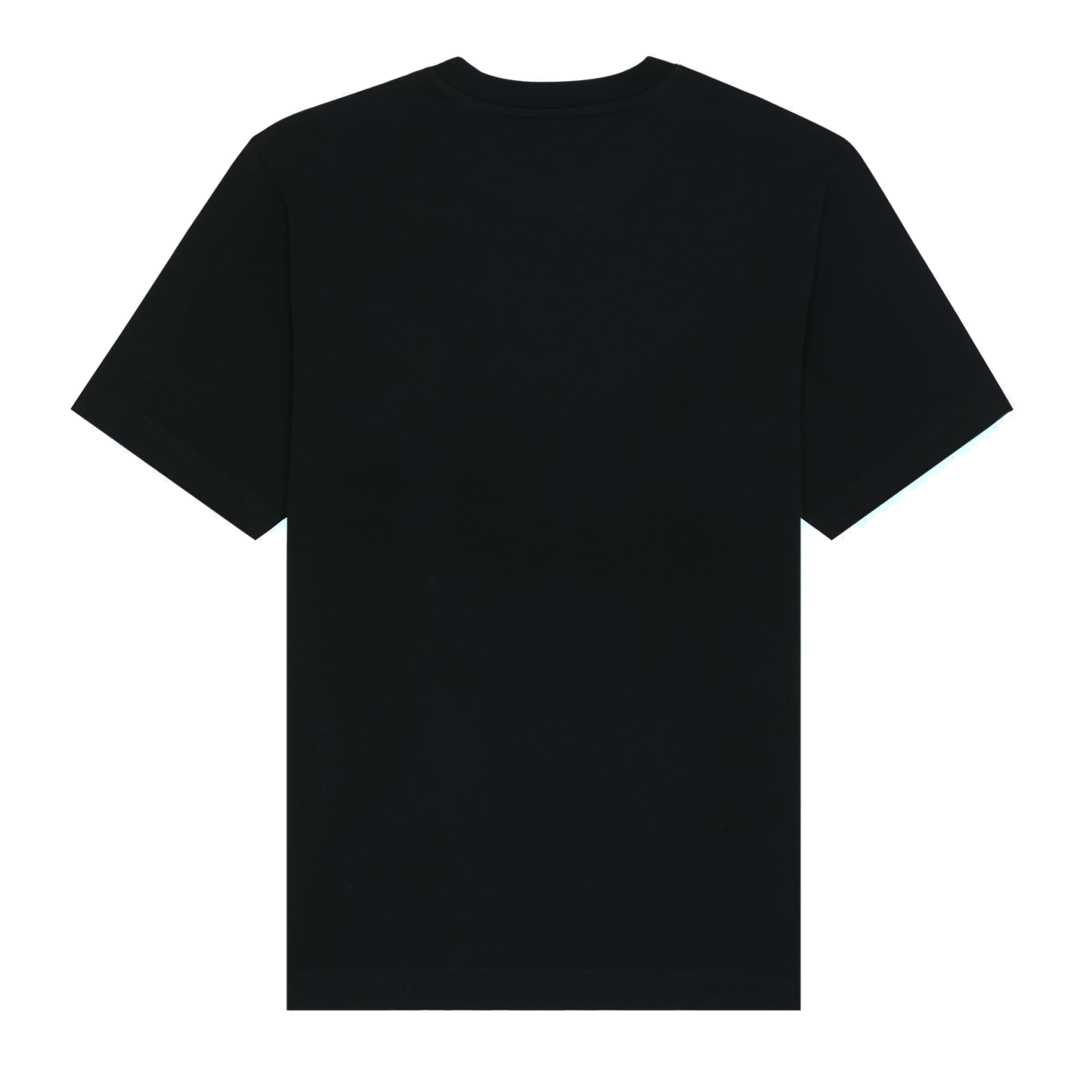Basic Black Tee Neon Pink Logo
