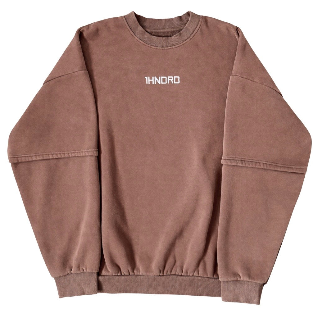 Brown Embroidered Jumper
