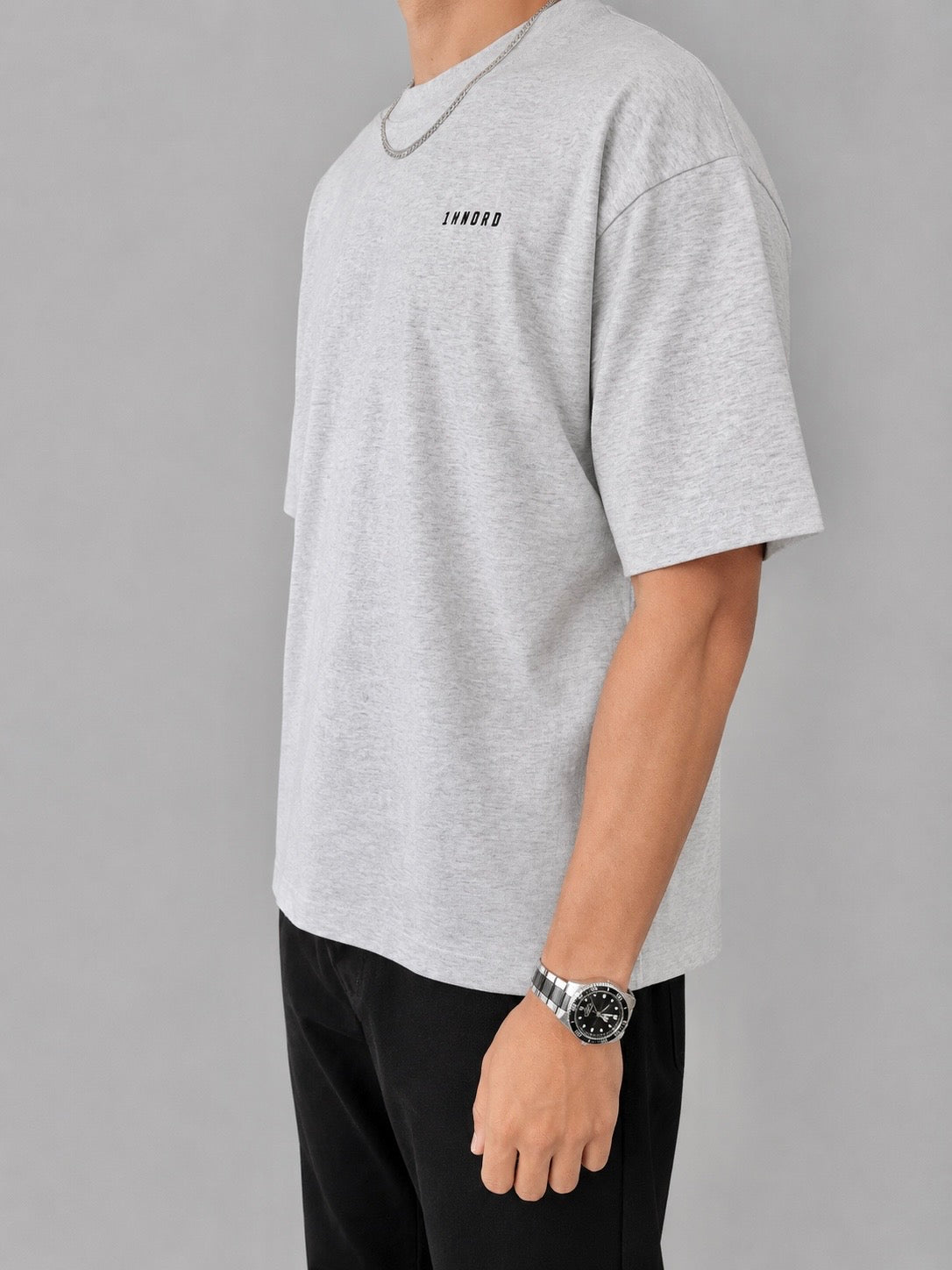 Core Capsule Speckled Grey Boxy Fit T-shirt