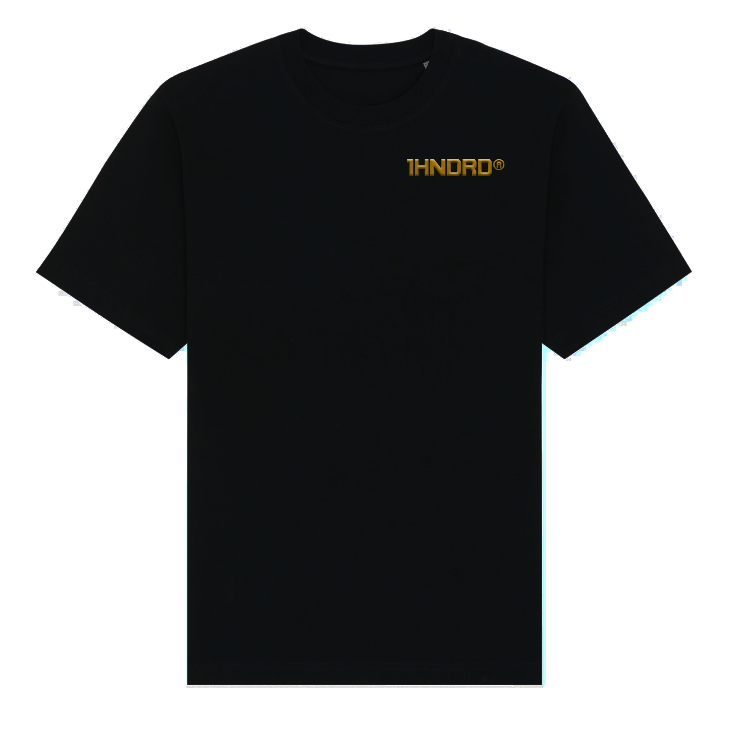 Basic Black Tee Gold Logo