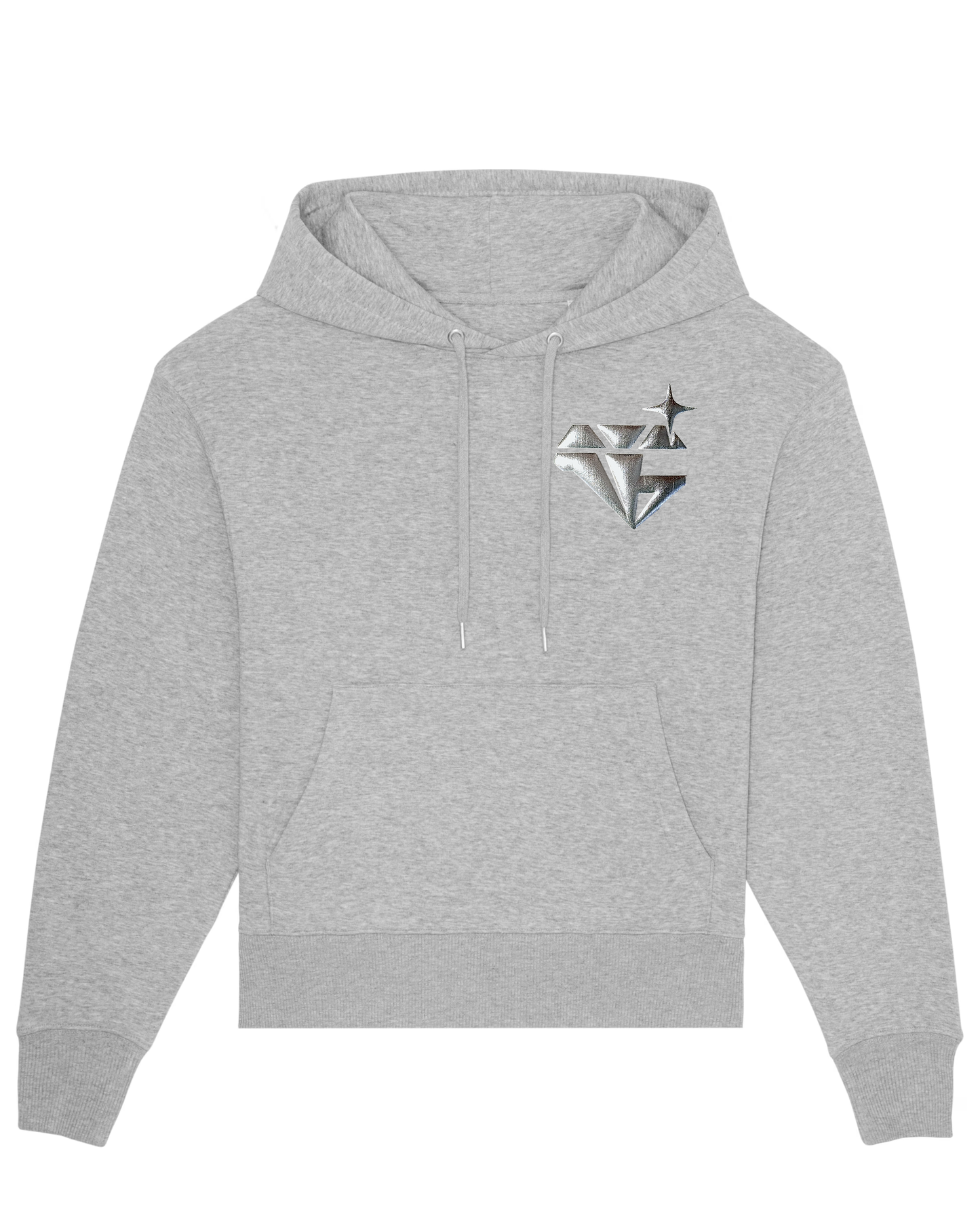 Metallic Silver Chrome Hoodie