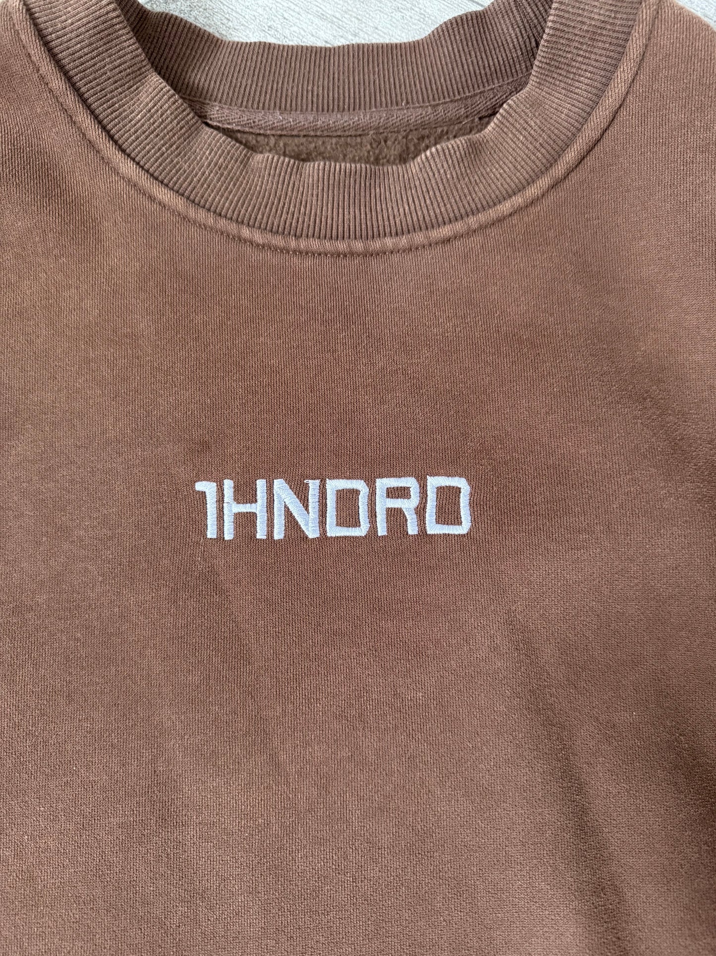 Brown Embroidered Jumper