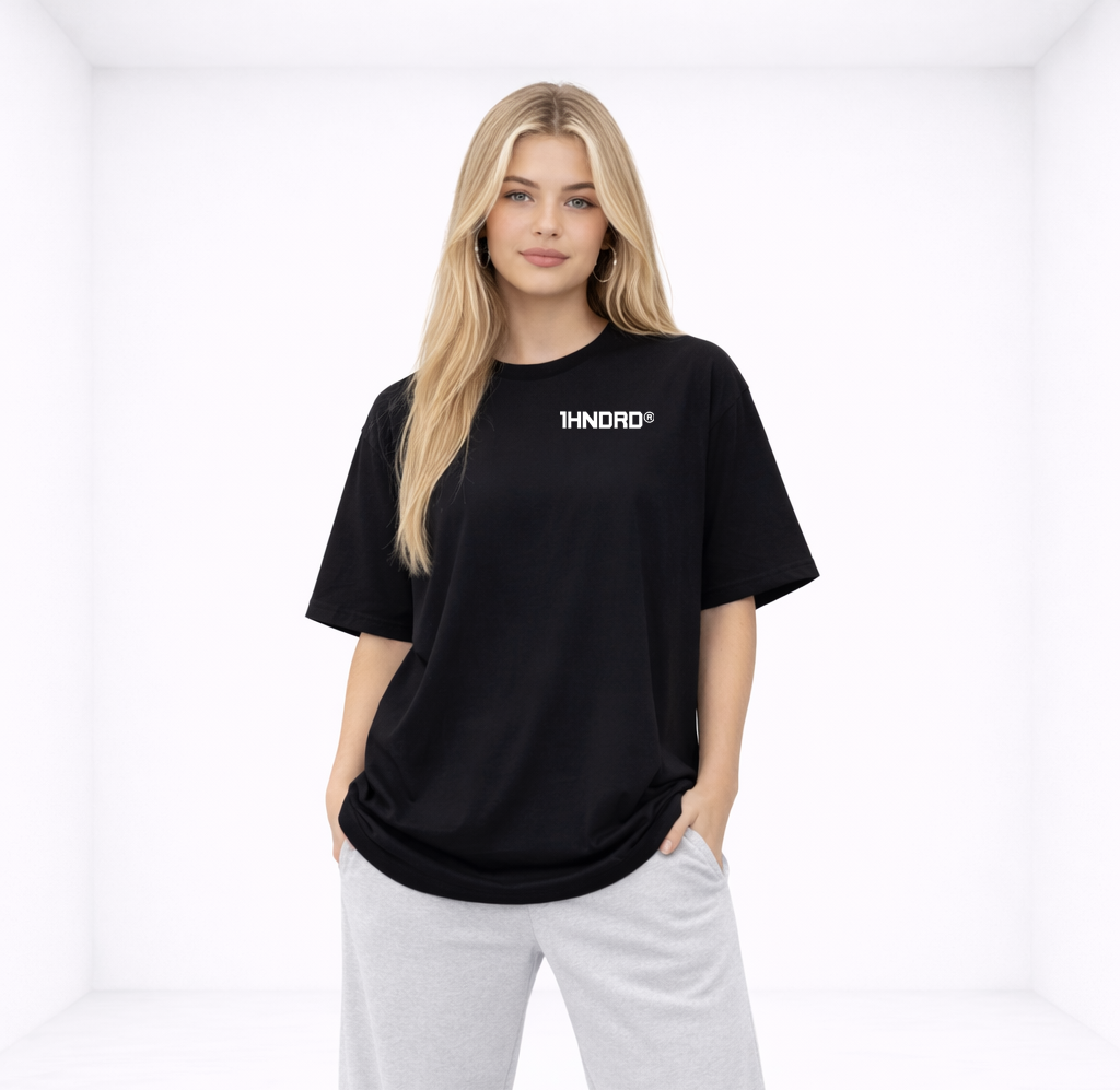 Basic Black Tee White Logo