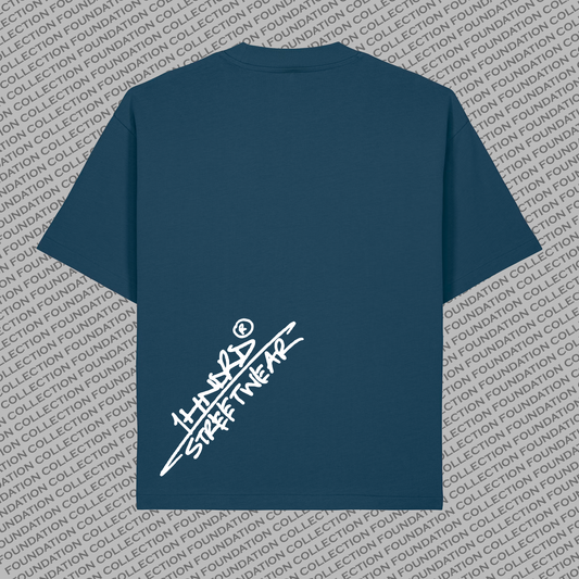 Deep Teal Diagonal Graphic