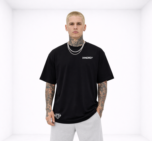 Black Double Logo Tee
