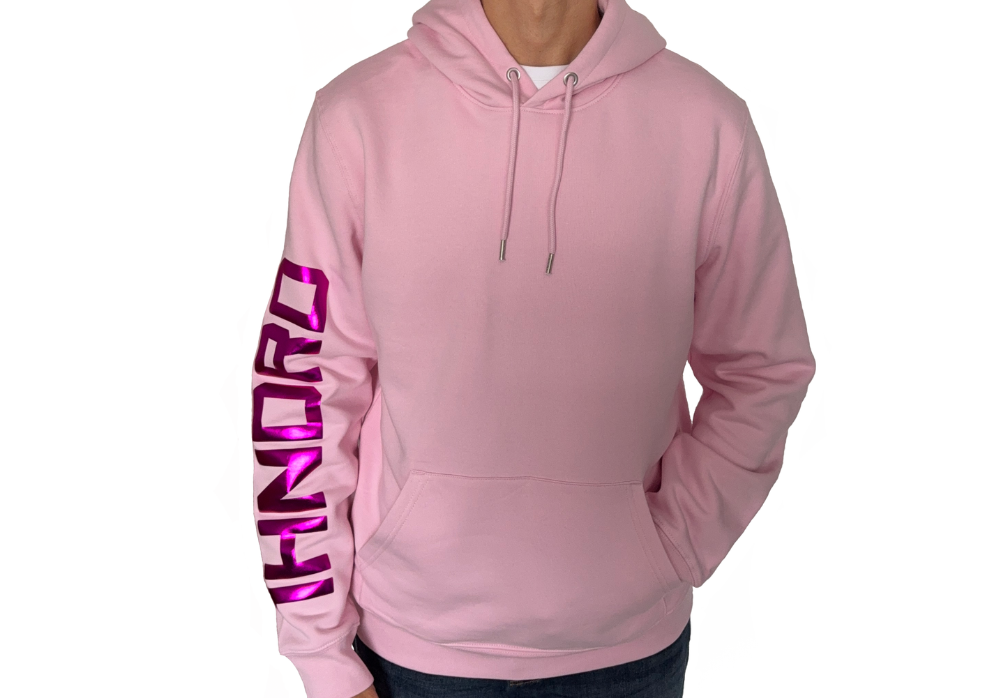 Pink Hoodie Dual Metallic Cherry Logo