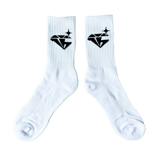 White Emblem Socks