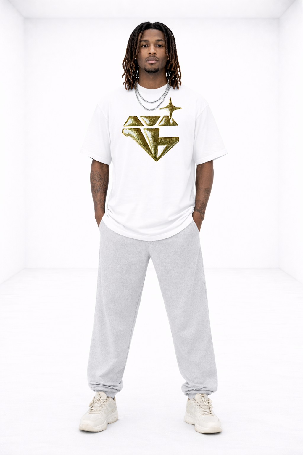 Solo Diamond Metallic Gold Men