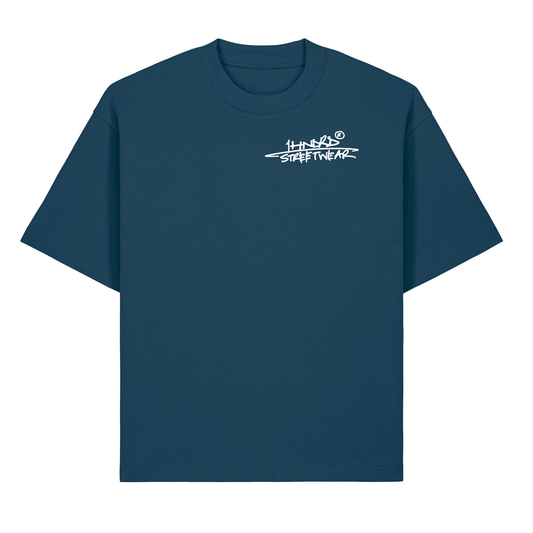Deep Teal Diagonal Graphic